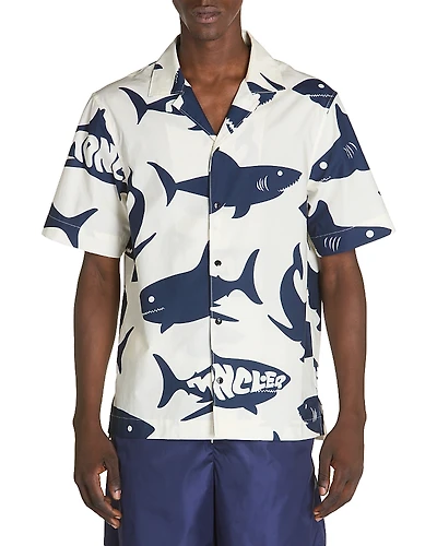 Moncler Camp Collar Short Sleeve Shirt