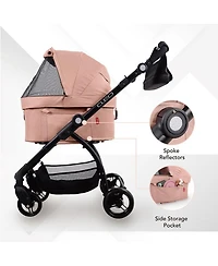 New Cleo Travel System Pet Stroller, 3-in-1 Dog Stroller, Pet Carrier, Dog Stroller