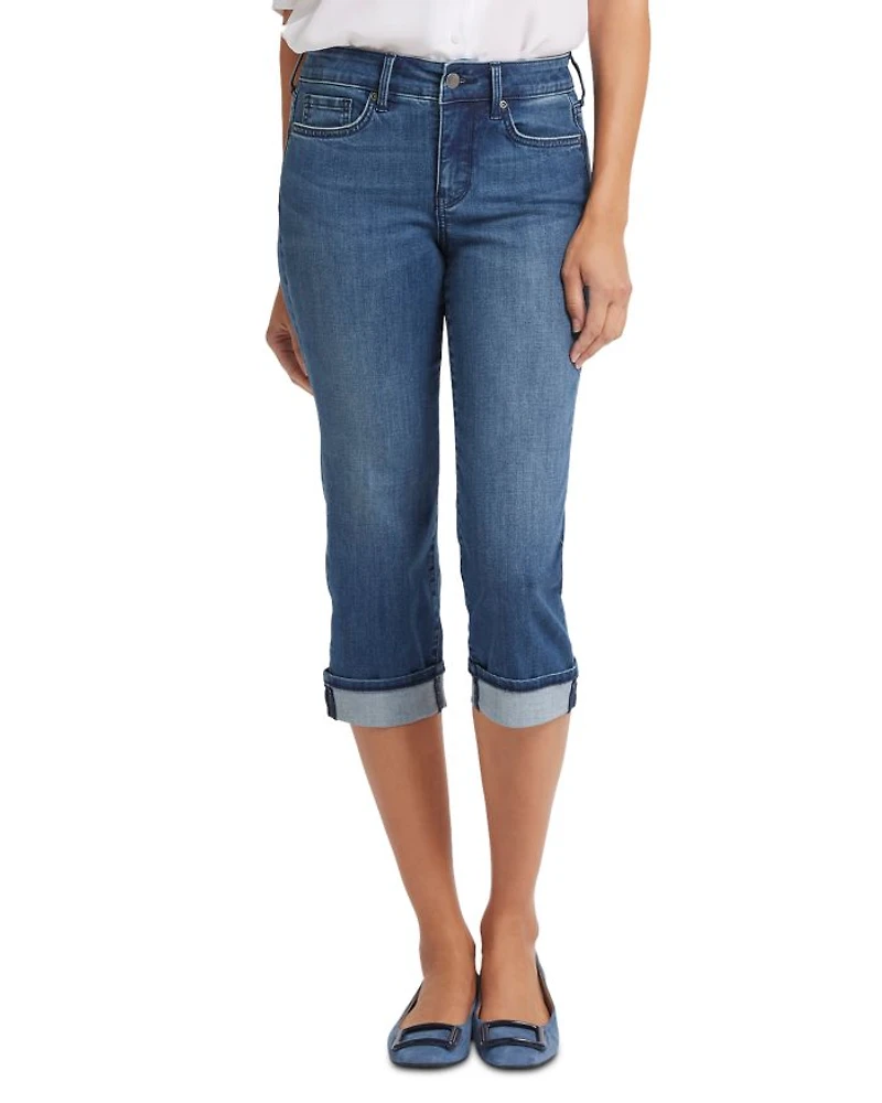 Marilyn High Rise Cropped Cuffed Jeans