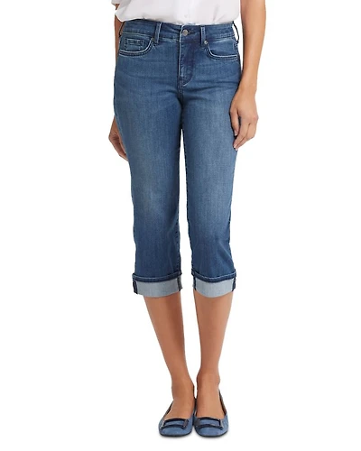 Marilyn High Rise Cropped Cuffed Jeans
