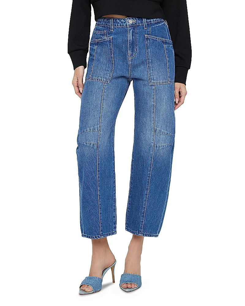 L'Agence Cody Rodeo High Rise Cropped Barrel Jeans