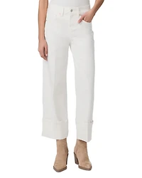 Sasha High Rise Ankle Wide Leg Jeans Tonal Ecru
