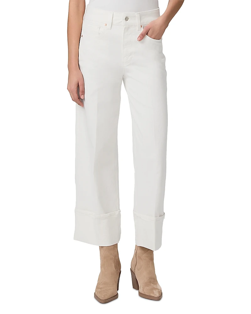 Paige Sasha High Rise Ankle Wide Leg Jeans