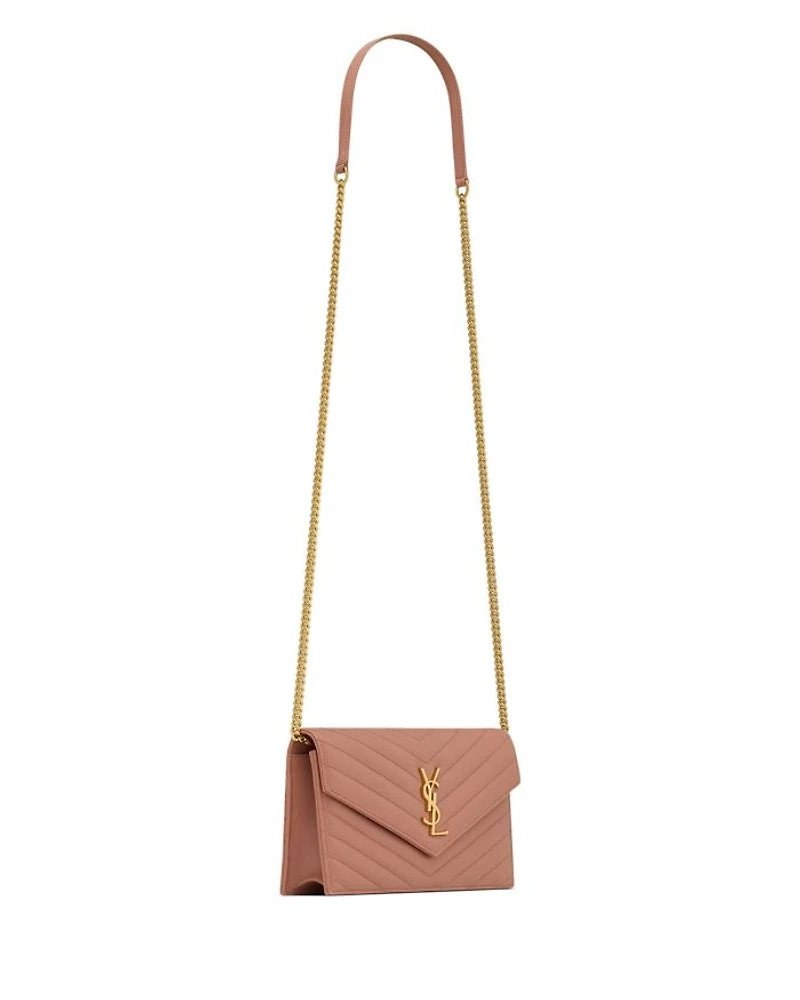 Cassandre Envelope Chain Wallet Grain Leather