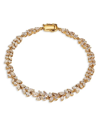 Sav Cubic Zirconia Cluster Flex Bracelet