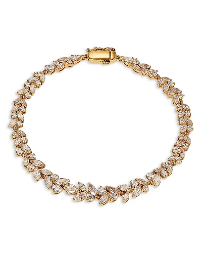 Nadri Sav Cubic Zirconia Cluster Flex Bracelet