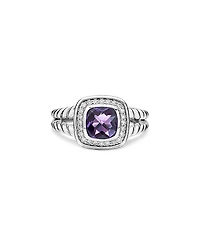 David Yurman Petite Albion Ring with Amethyst & Diamonds