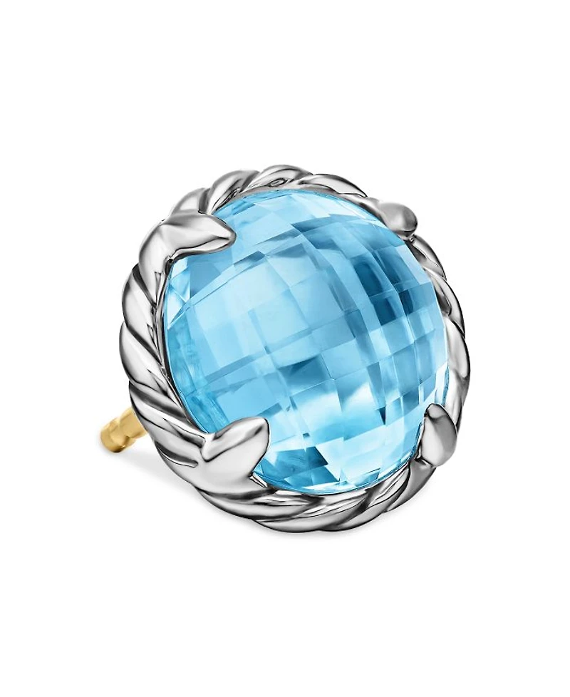 Châtelaine Earrings with Blue Topaz