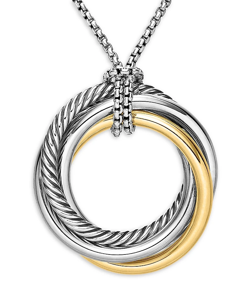 David Yurman Crossover Pendant with Gold on Chain