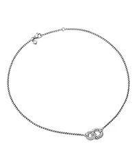 Belmont Double Link Necklace with Diamonds