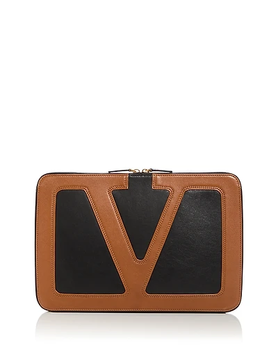 Valentino Garavani VLogo Leather Document Case