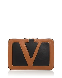 Valentino Garavani VLogo Leather Document Case