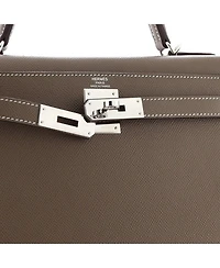 Kelly 28 Handbag Epsom with Palladium Hardware