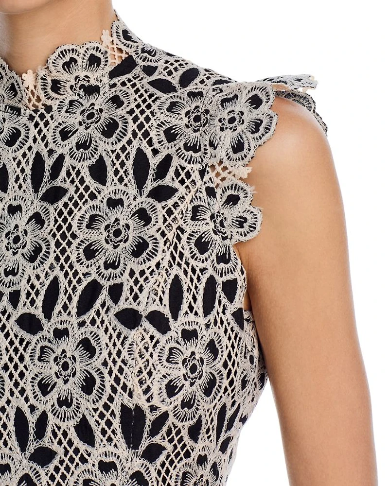 Contrast Lace Top