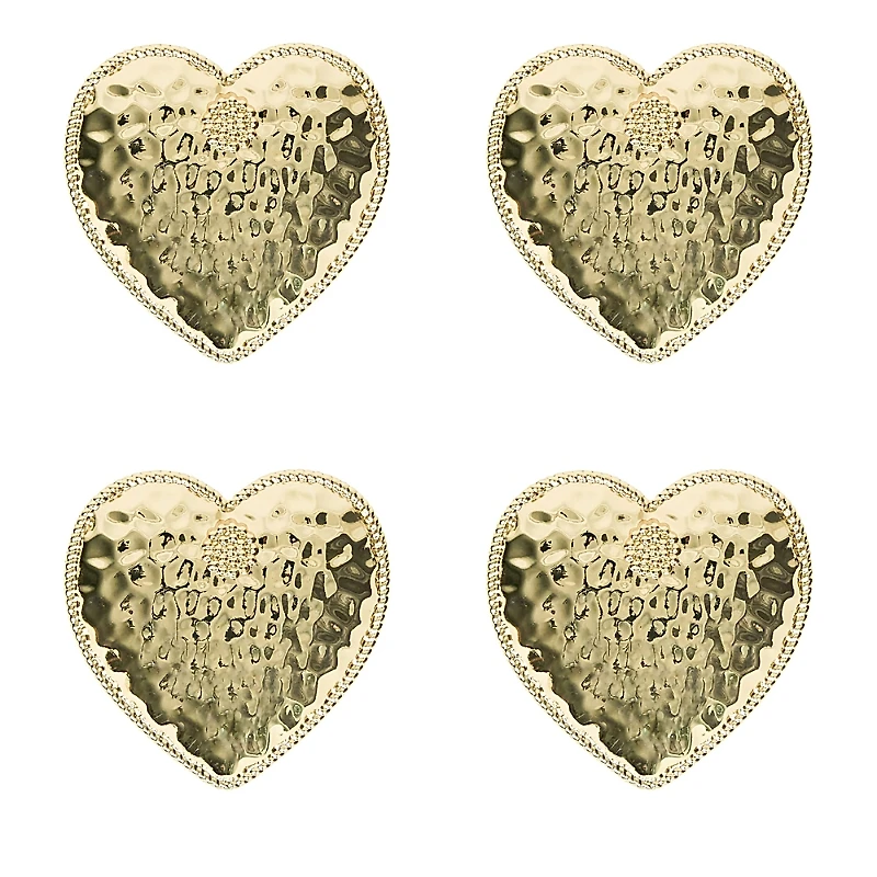 Juliska Heart Napkin Rings, Set of 4