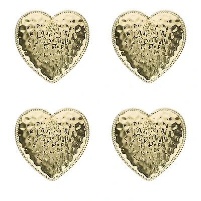 Juliska Heart Napkin Rings, Set of 4
