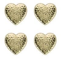 Juliska Heart Napkin Rings, Set of 4