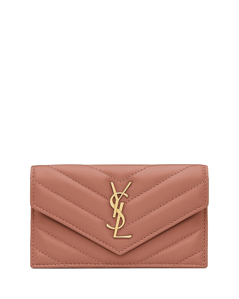 Saint Laurent Cassandre Fragments Flap Card Case