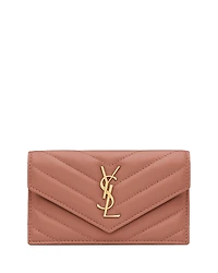Saint Laurent Cassandre Fragments Flap Card Case