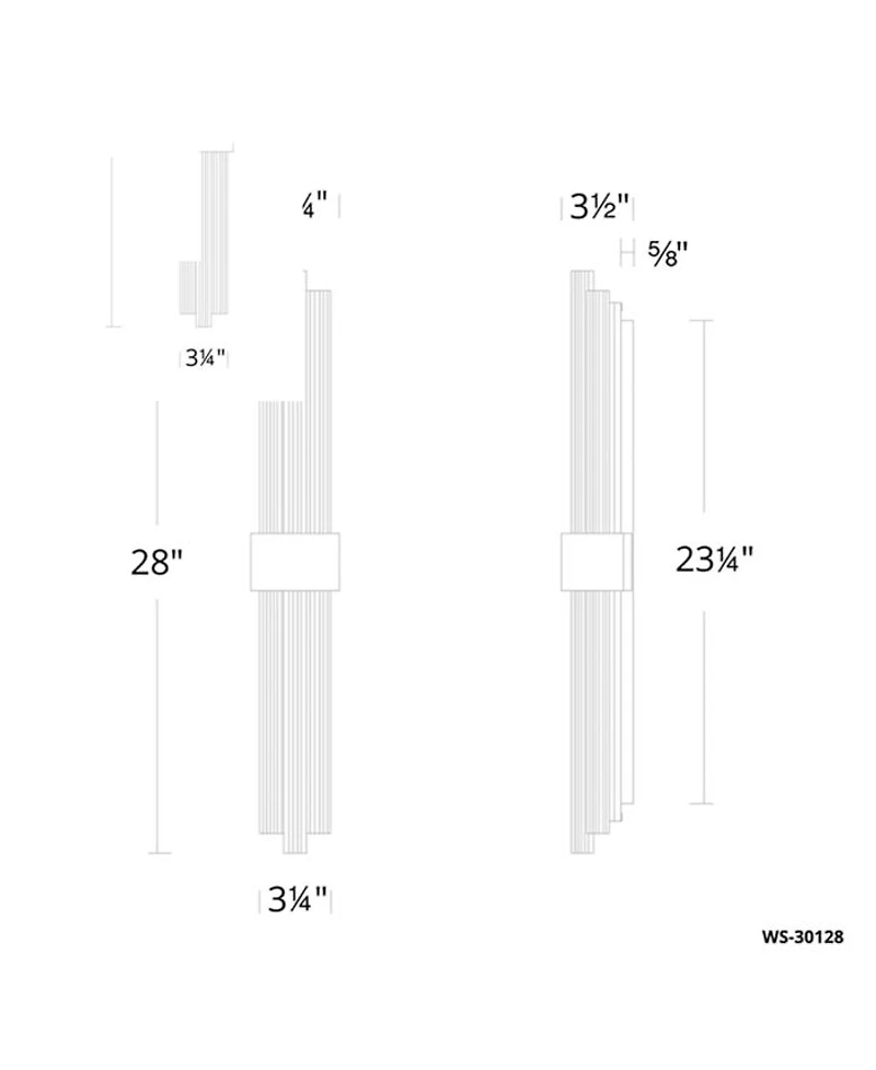 Luzerne 28in 3000K LED Bath Vanity & Wall Light