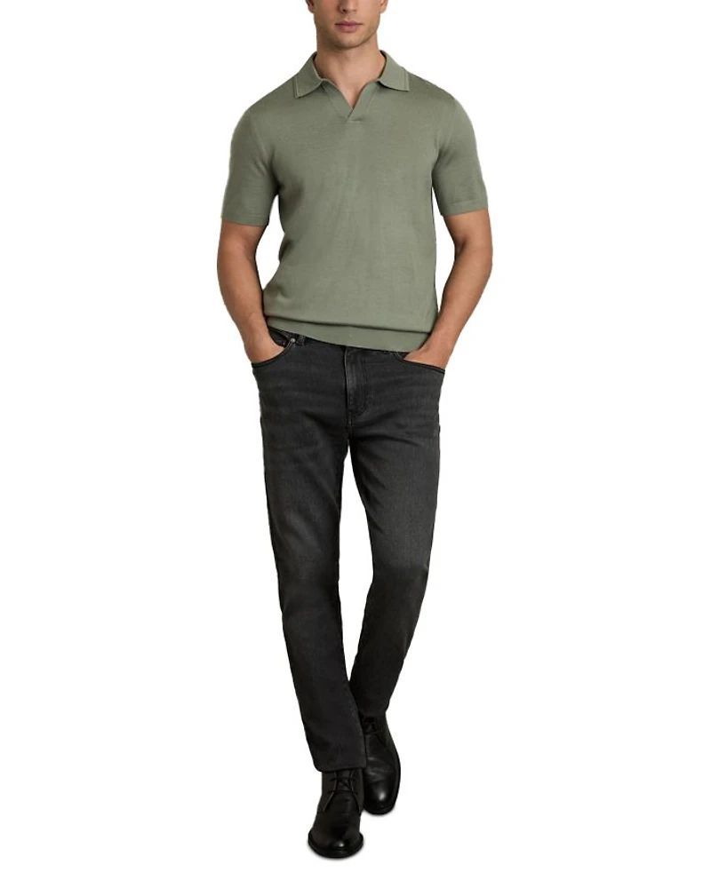Duchie Open Collar Merino Polo Shirt