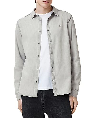 Allsaints Gleason Long Sleeve Denim Shirt