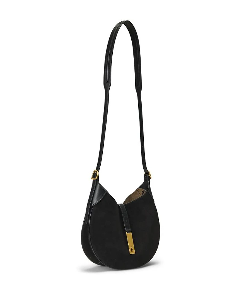 Polo ID Suede and Leather Small Shoulder Bag