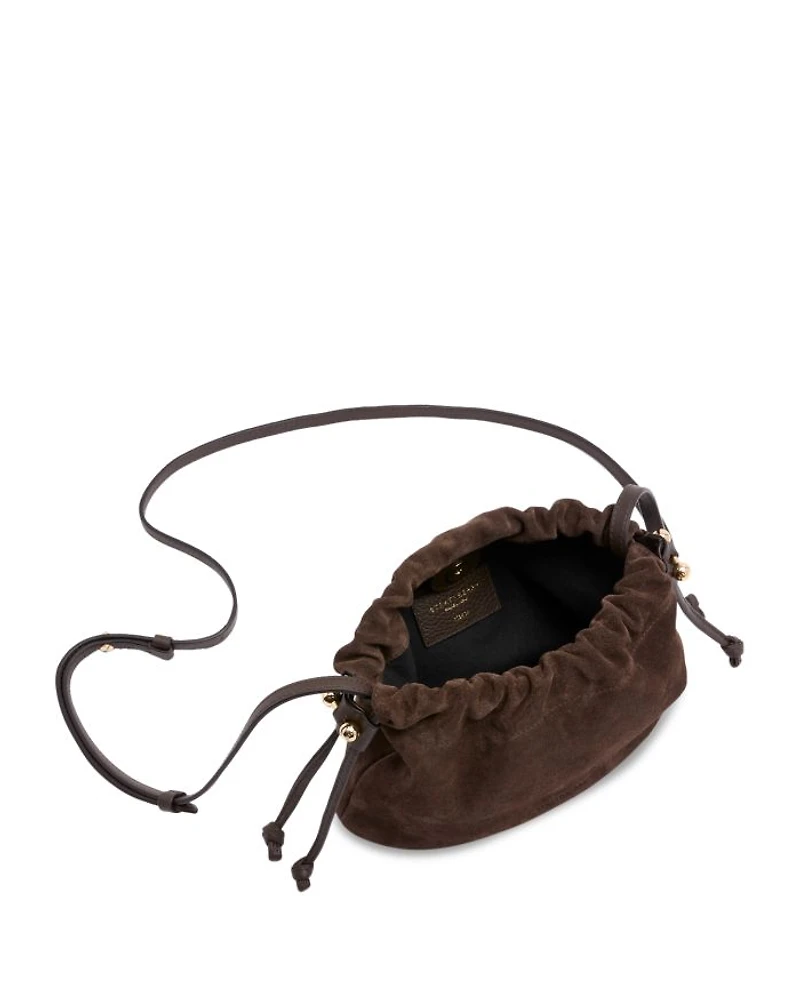 Charlotte Drawstring Suede Crossbody Bag