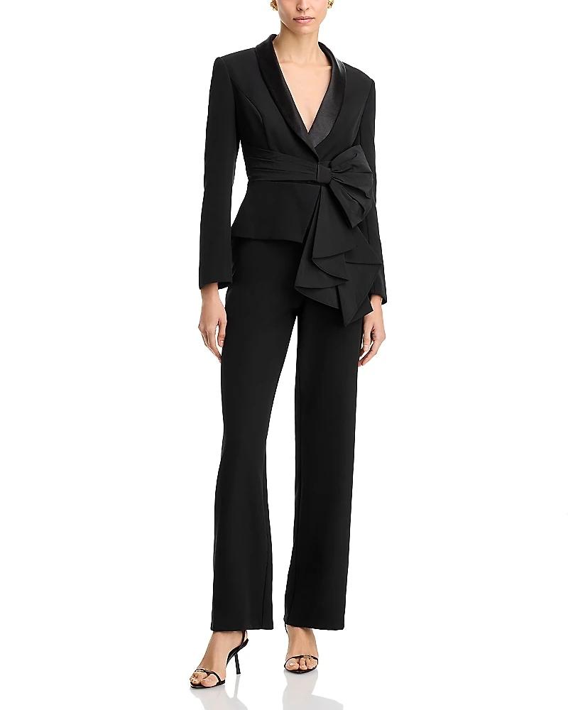 Aidan Mattox Bow Trim Jumpsuit