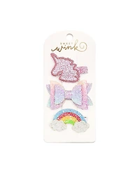 Sweet Wink Girls' Unicorn Rainbow Clip Set - Little Kid, Big Kid