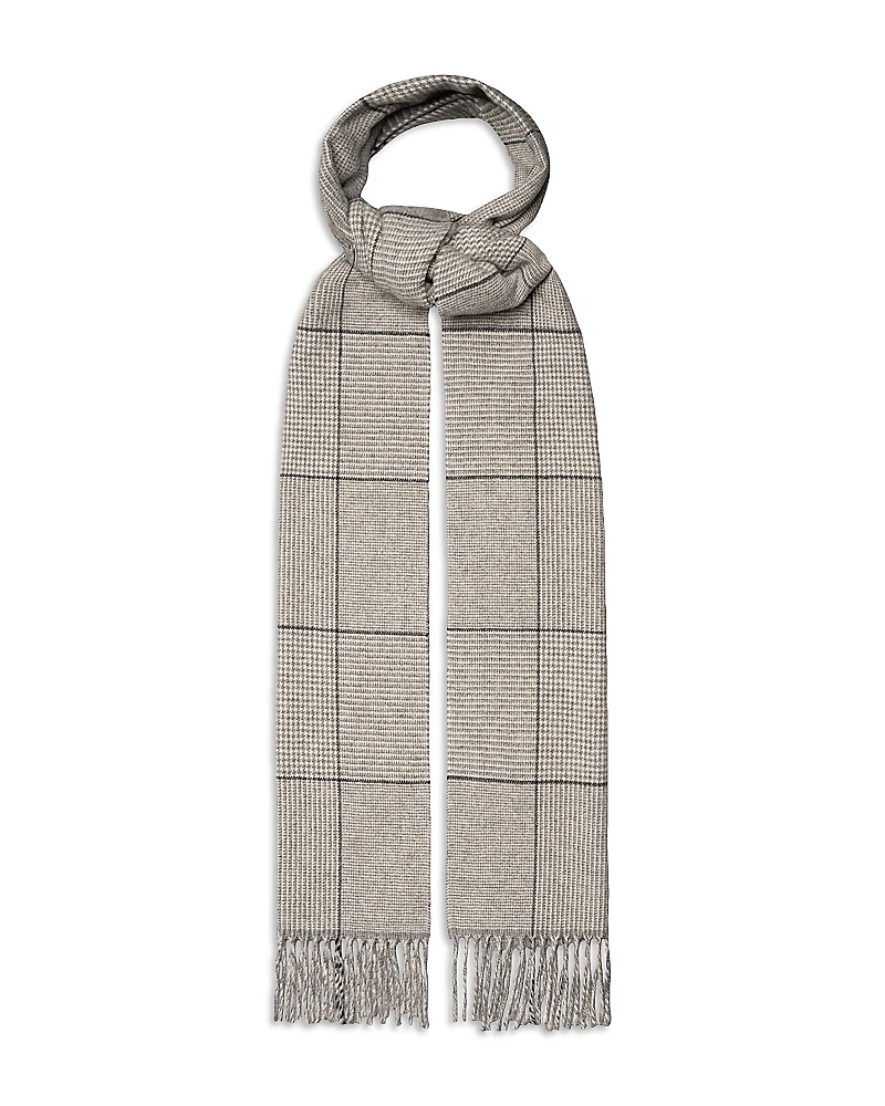 Eton Prince Of Wales Check Cashmere Scarf