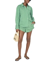 Alexis Diagonal Yoke Button Front Top