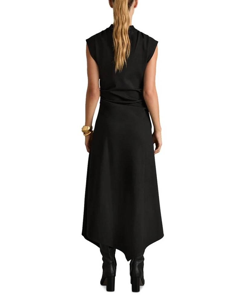 Harlan Twill Jersey Midi Dress