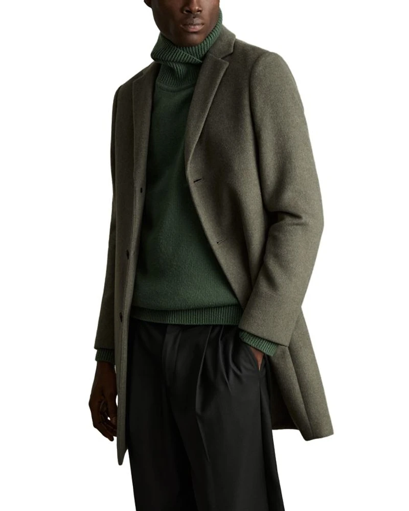 Stratus Wool & Nylon Seam Detail Regular Fit Turtleneck Sweater