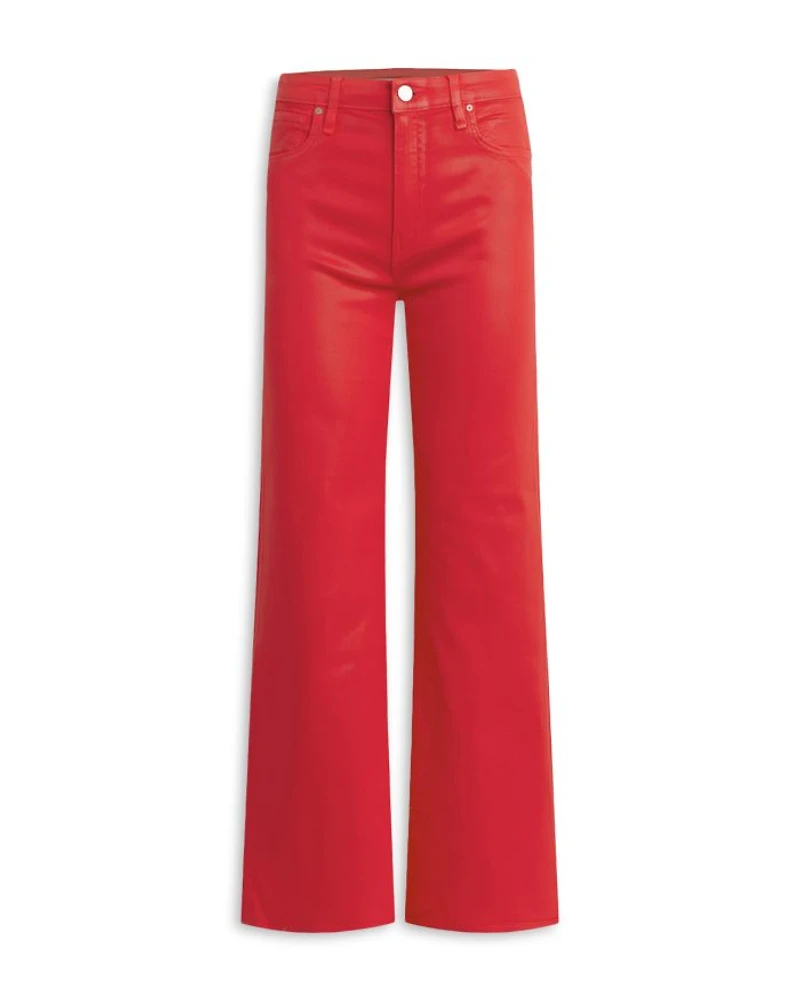Rosie High Rise Wide Leg Jeans Poinsettia