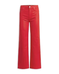 Rosie High Rise Wide Leg Jeans Poinsettia