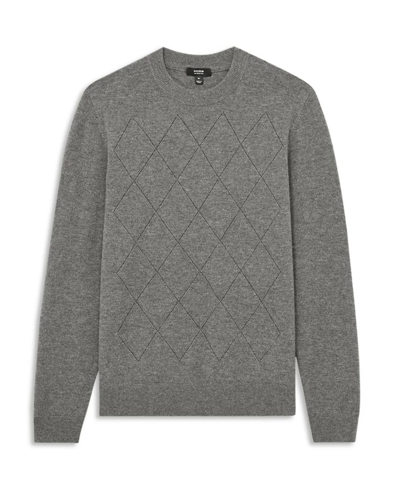 Vince Wool Argyle Regular Fit Sweater