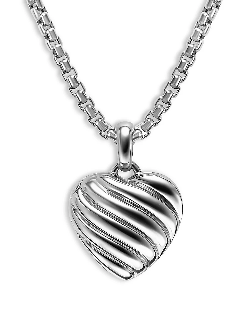 David Yurman Sculpted Cable Heart Locket