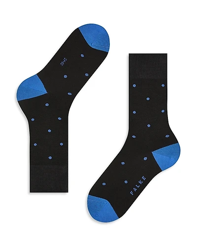 Falke Mercerized Cotton & Nylon Dot Dress Socks