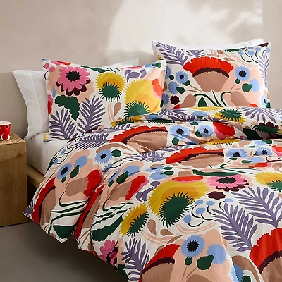 Marimekko Ojakellukka Cotton Percale 3 Piece Comforter Set