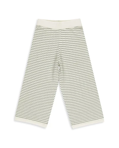 Girls' Knit Striped Wide Leg Pants - Little Kid
