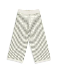 Girls' Knit Striped Wide Leg Pants - Little Kid