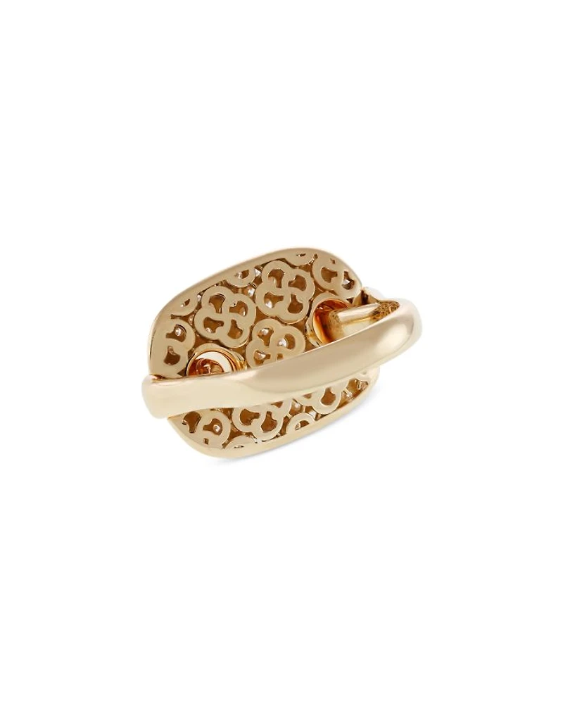 18K Yellow Gold Pavé Diamond Statement Ring