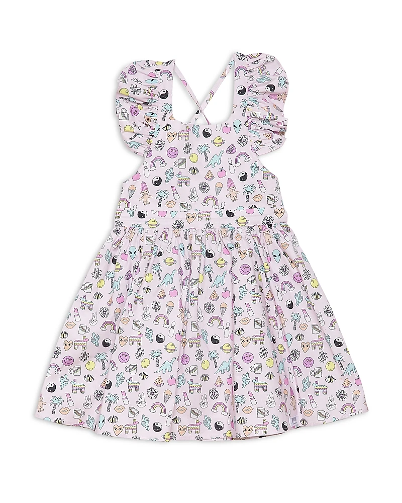 Worthy Threads Girls' Ruffle Sleeve Dress