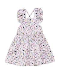 Worthy Threads Girls' Ruffle Sleeve Dress