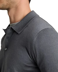 Slim Fit Trafford Long Sleeve Merino Wool Polo Shirt