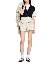 Decorative Tweed Shorts