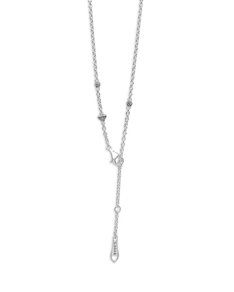 Sterling Silver Luna Cultured Pearl Fleur Pendant Necklace, 16"-18"