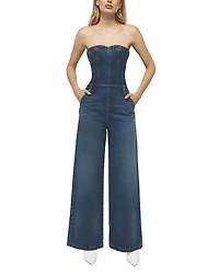 The Creator Sweetheart Denim Jumpsuit