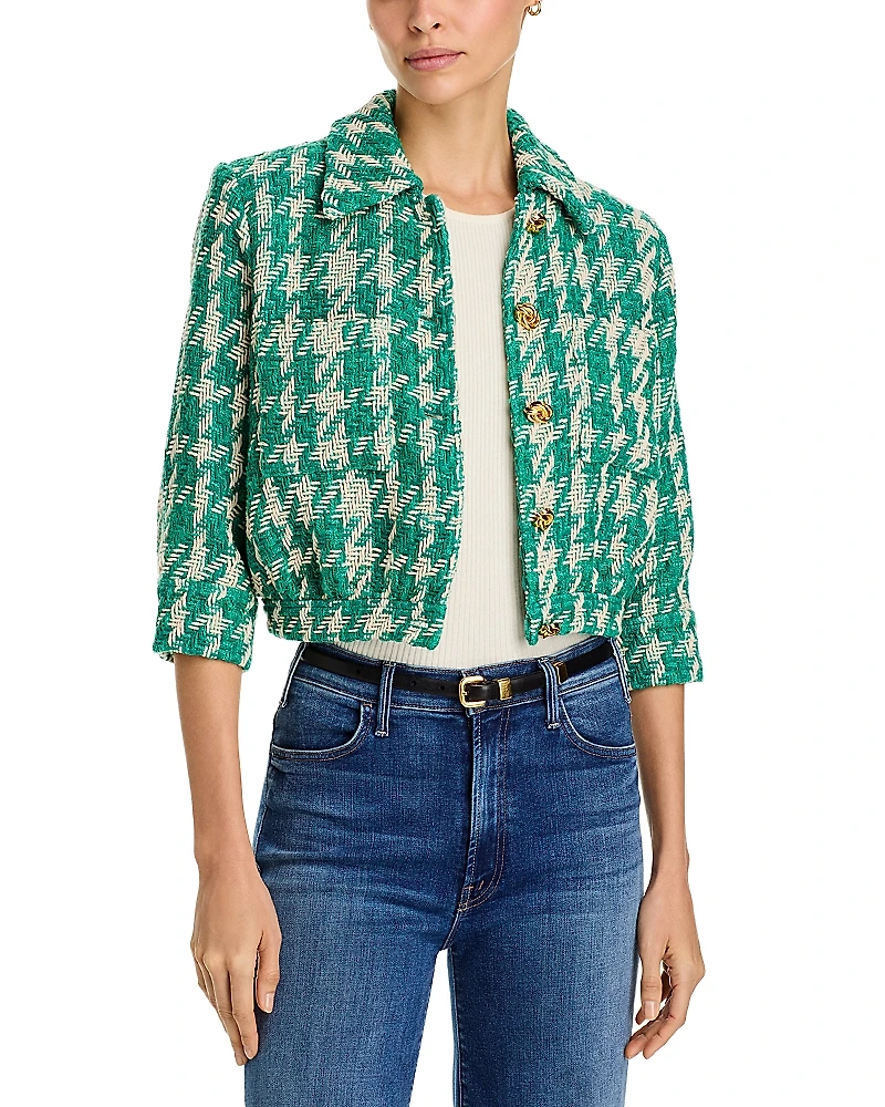L'Agence Jia Cropped Three Quarter Sleeve Jacket